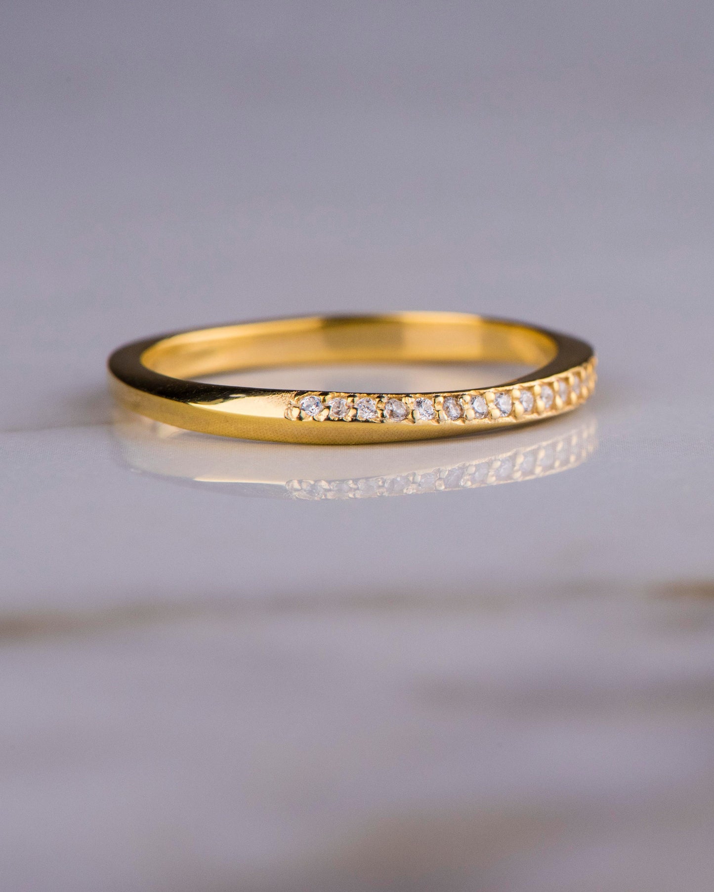 14K Solid Gold Diamond Ring, Wedding Band Ring, Half Eternity Diamond Engagement Ring,Gift For Her,Engagement Gift Ring, Gift For Mom