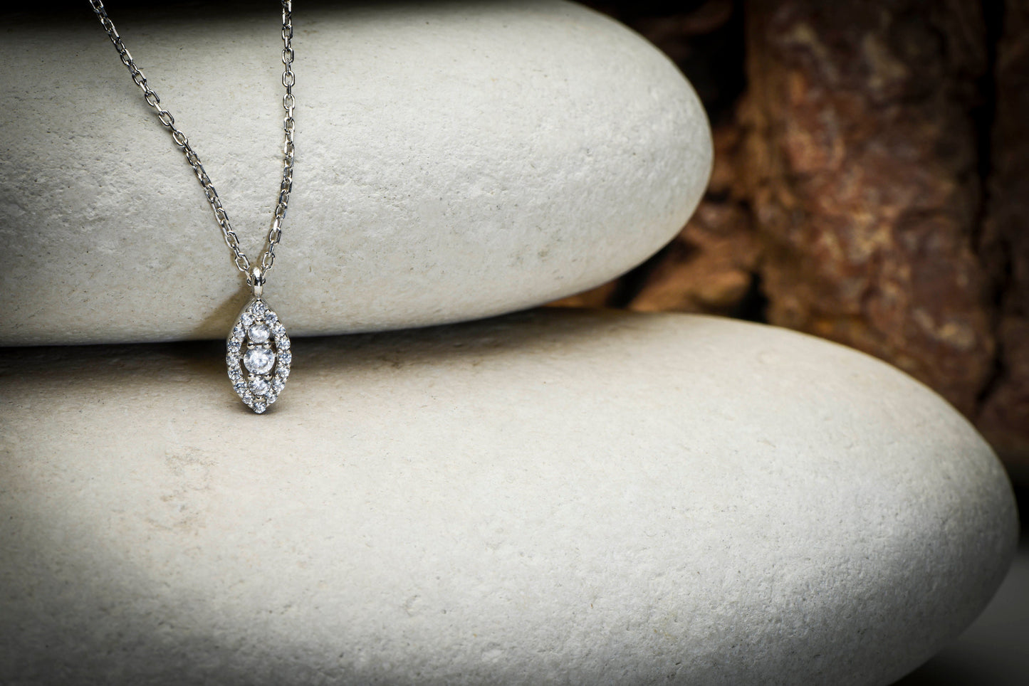 Marquise Shape Diamond Cluster Necklace,Chic and Timeless Pendant,Minimal Marquise Necklace,Minimal Dainty Necklace,Christmas Gift Necklace