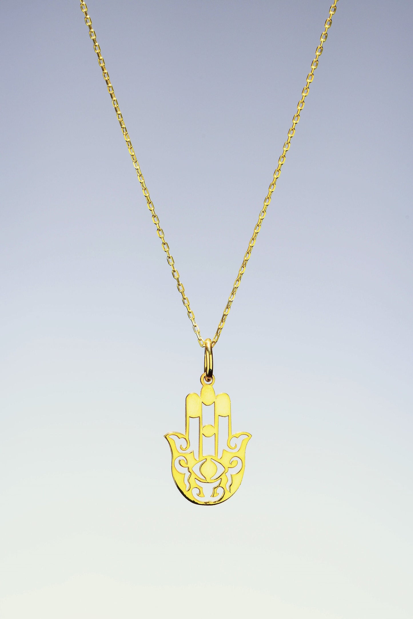 14K Solid Gold Fatman's Hand Necklace, Gold Spiritual Necklace, Spiritual Necklace, Birthday Gift Necklace, Christmas Gift