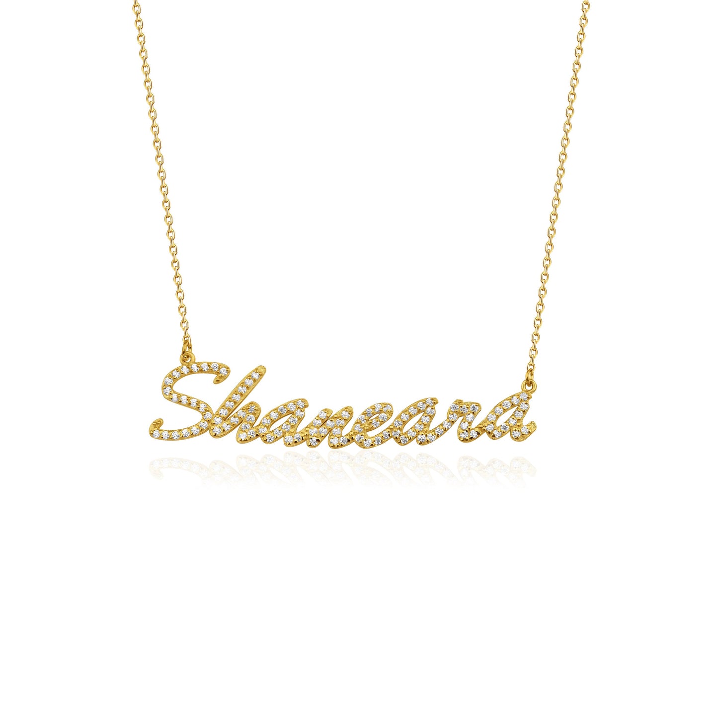 14K Solid Gold Name Necklace/Gold Name Necklace/Diamond Name Necklace/Gold Name Necklace/Personalized Name Necklace/Gift for Love