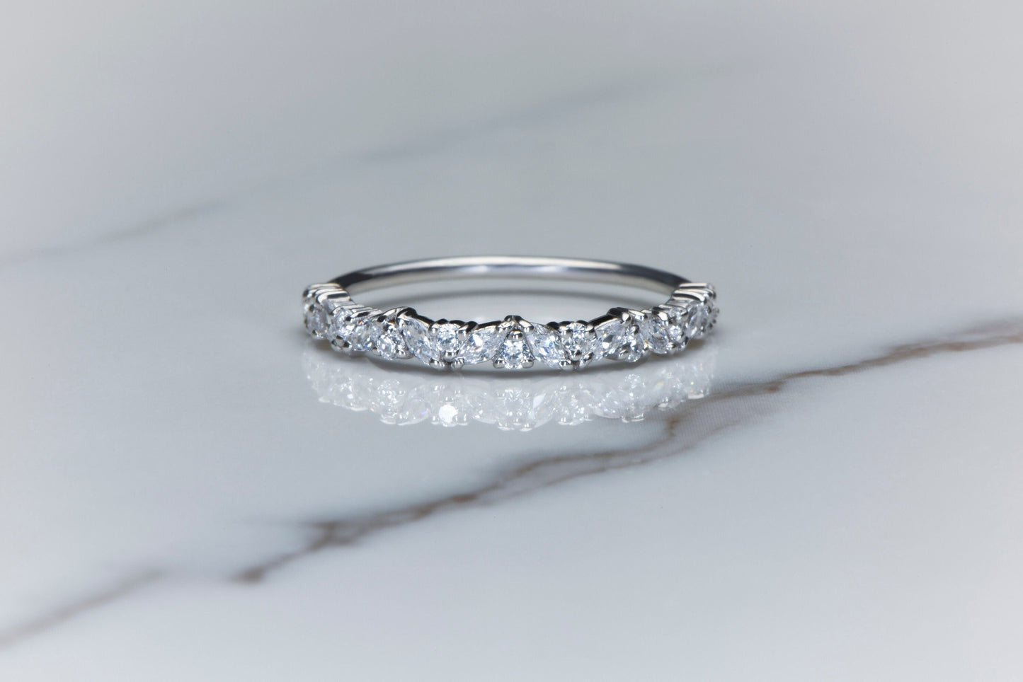 Marquise Diamond Ring,Engagement Gift Ring,Cluster Marquise Diamond Wedding Band,Christmas Gift Ring,X-mas Gift Ring,Gift For MOM