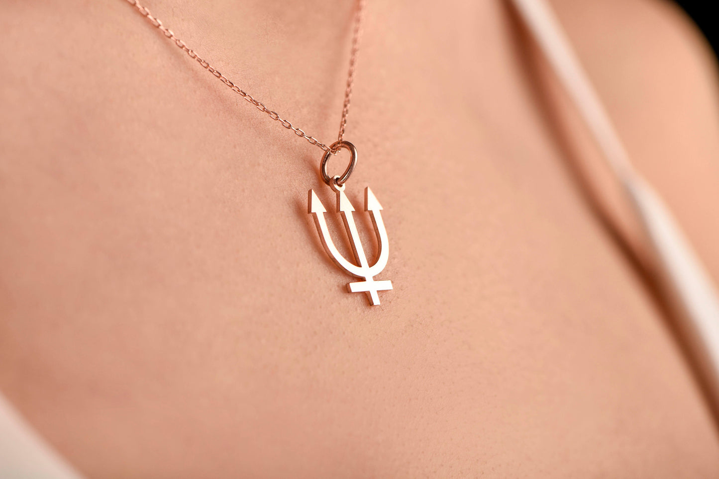 Neptune Necklace / Gold Neptune Necklace/ Planet Necklace/ Love Health Necklace/Astrological Necklace/Handmade Necklace/Christmas Gift Ring