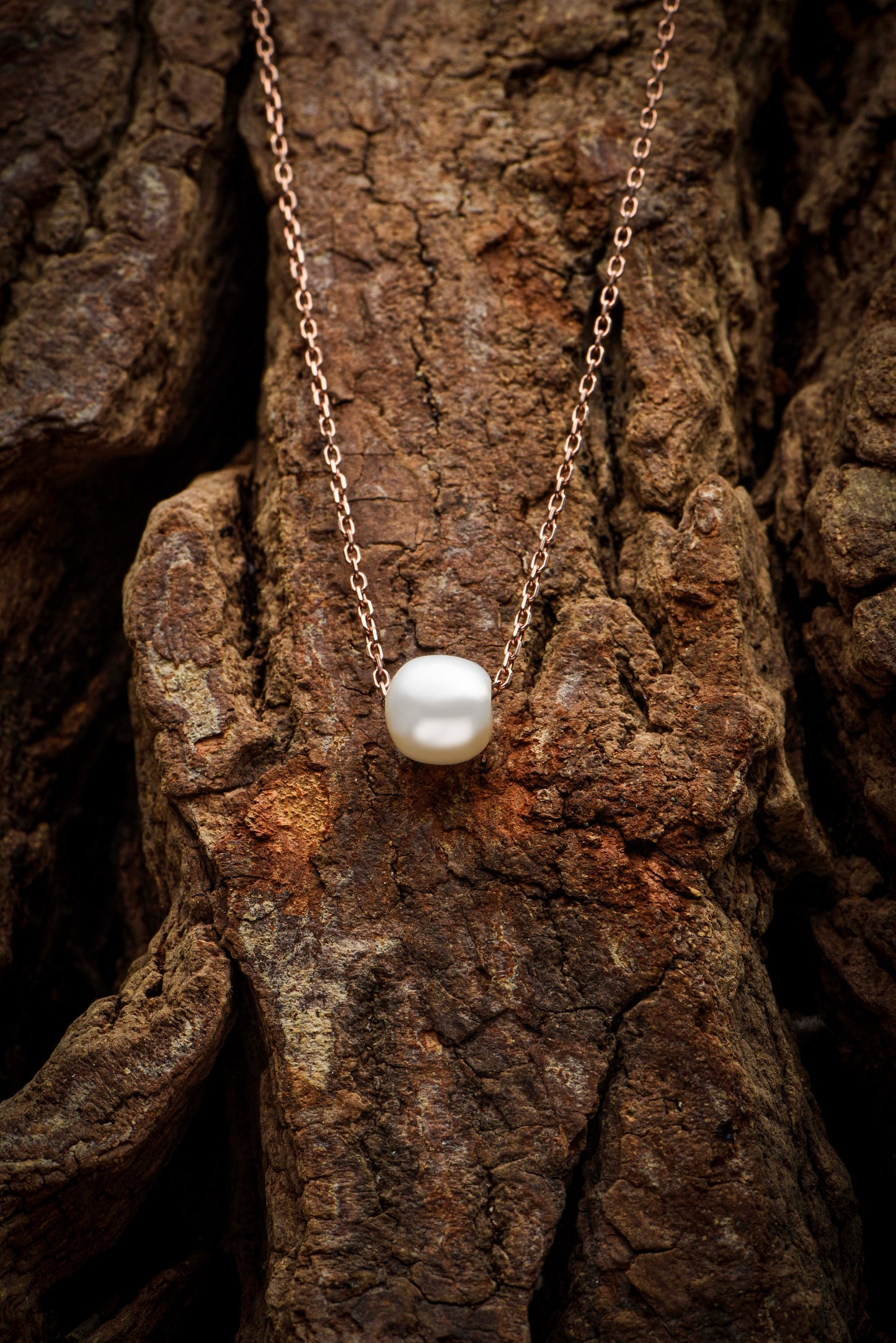 Minimal Gold Pearl Necklace, Elegant Gold Pearl Necklace, Pearl Necklace, Solid Gold Pearl Necklace,Mother's Day Gift,Mother's Day