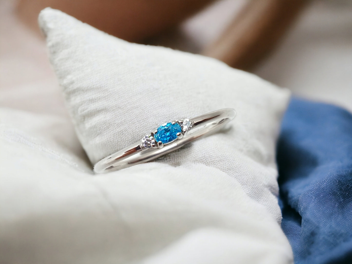 Minimal Birthstone Ring – 14K Gold Custom Sapphire Ring | Everyday Dainty Jewelry | Mother’s Day Gift