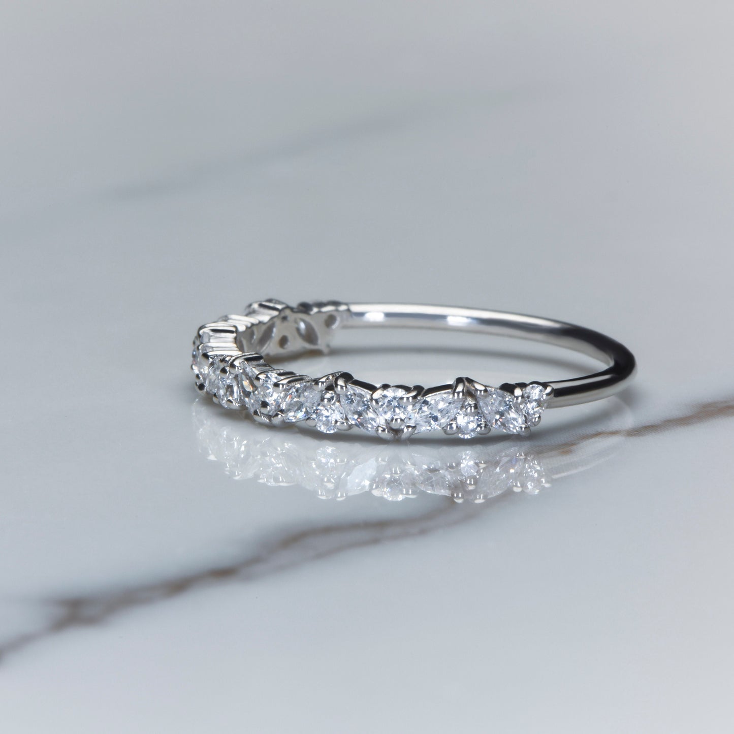 Marquise Diamond Ring,Engagement Gift Ring,Cluster Marquise Diamond Wedding Band,Christmas Gift Ring,X-mas Gift Ring,Gift For MOM