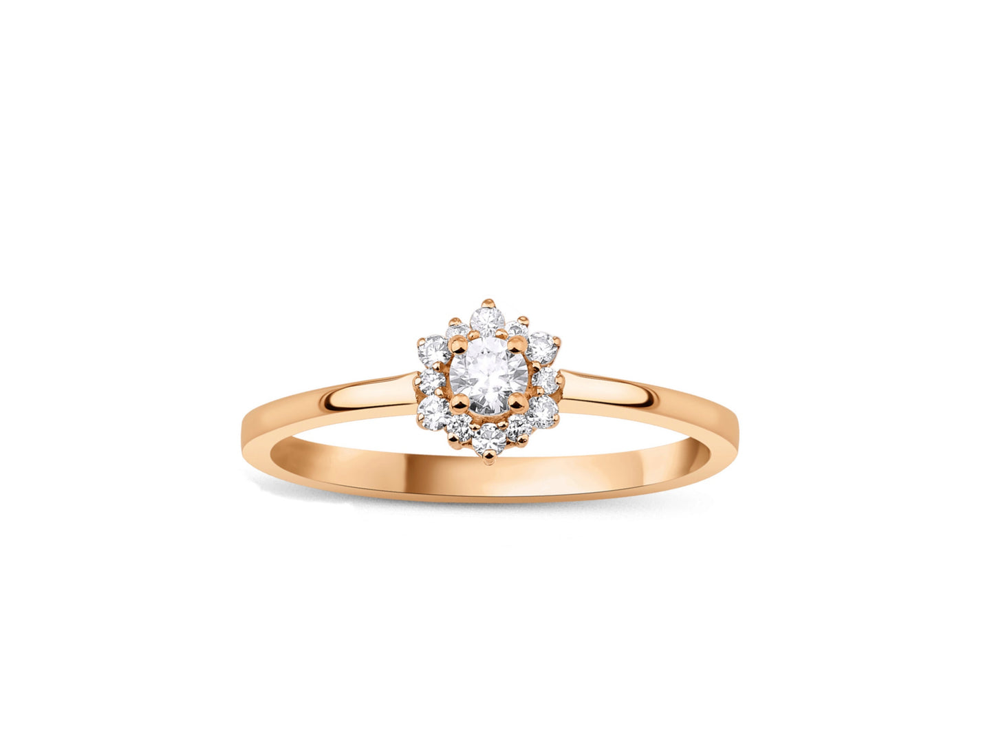 Diamond Gold Ring,Diamond Ring,Engagement Ring,Birthday Gift,Cluster Diamond,14K gold ring,Art Deco Jewelry,Wedding Gift Ring, Gift For Mom