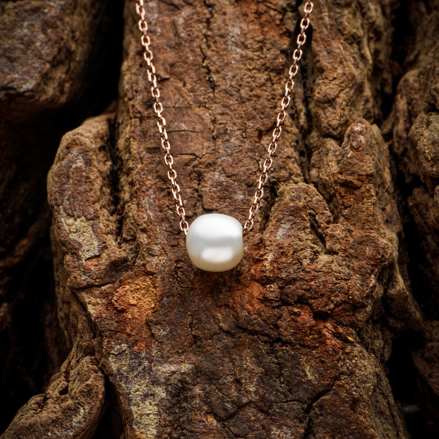 Minimal Gold Pearl Necklace, Elegant Gold Pearl Necklace, Pearl Necklace, Solid Gold Pearl Necklace,Mother's Day Gift,Mother's Day