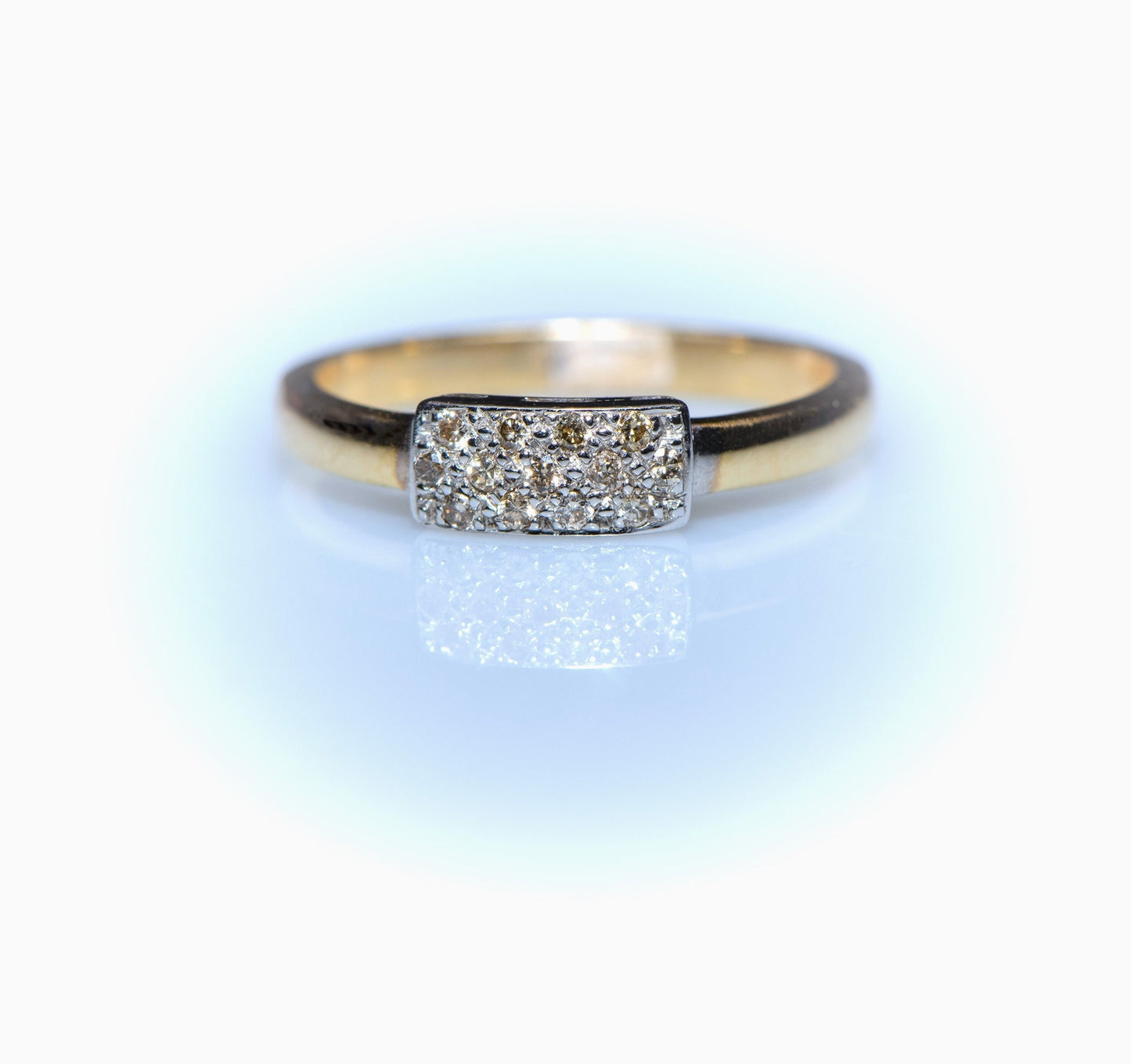 Vintage Inspired Diamond Cluster Wedding Ring, 14K Solid Gold Vintage Ring, Design Diamond Ring, Engagement Gift Ring, Gift for Mom