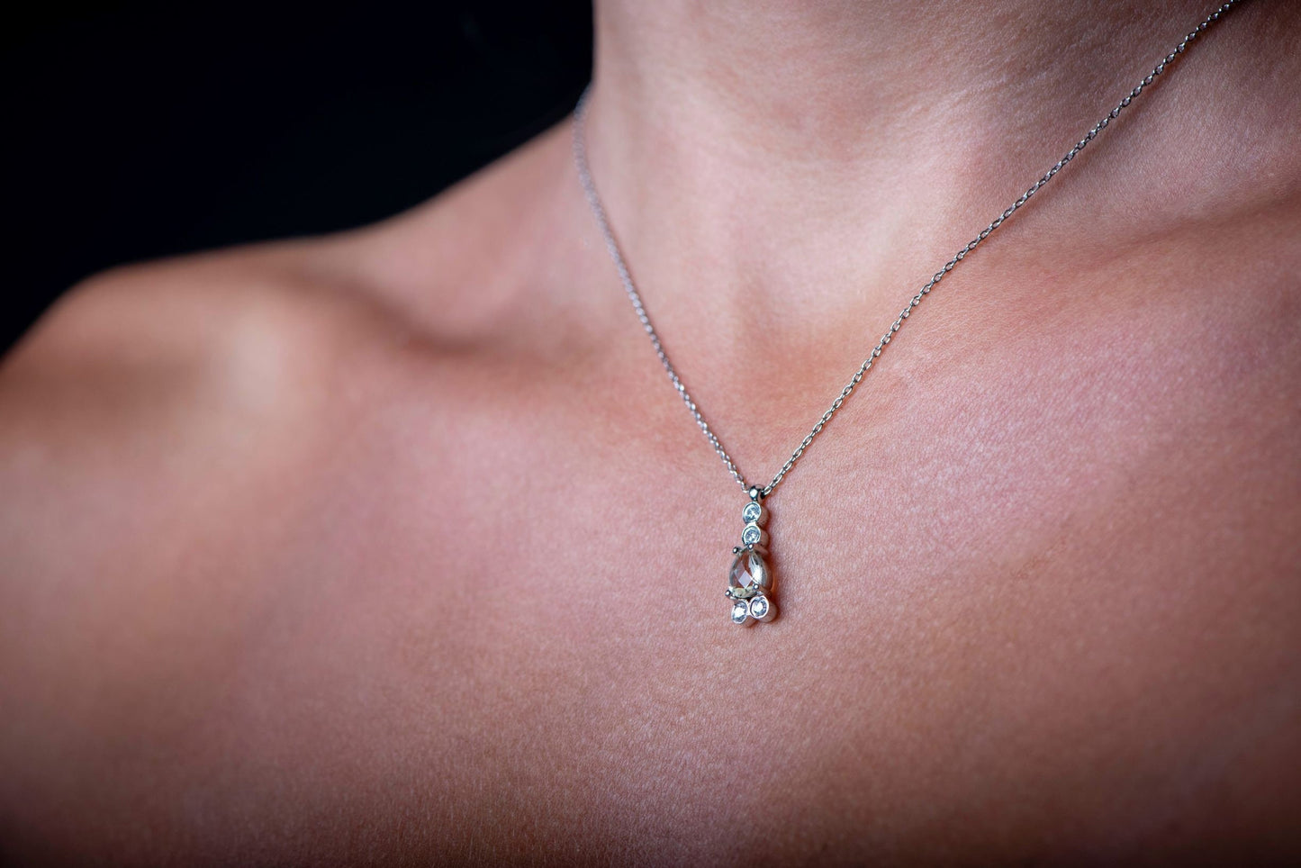 14K Yellow Tourmaline Diamond Necklace, Design Gold Yellow Tourmaline Necklace, Wedding Anniversary Gift Necklace,Christmas Gift Necklace