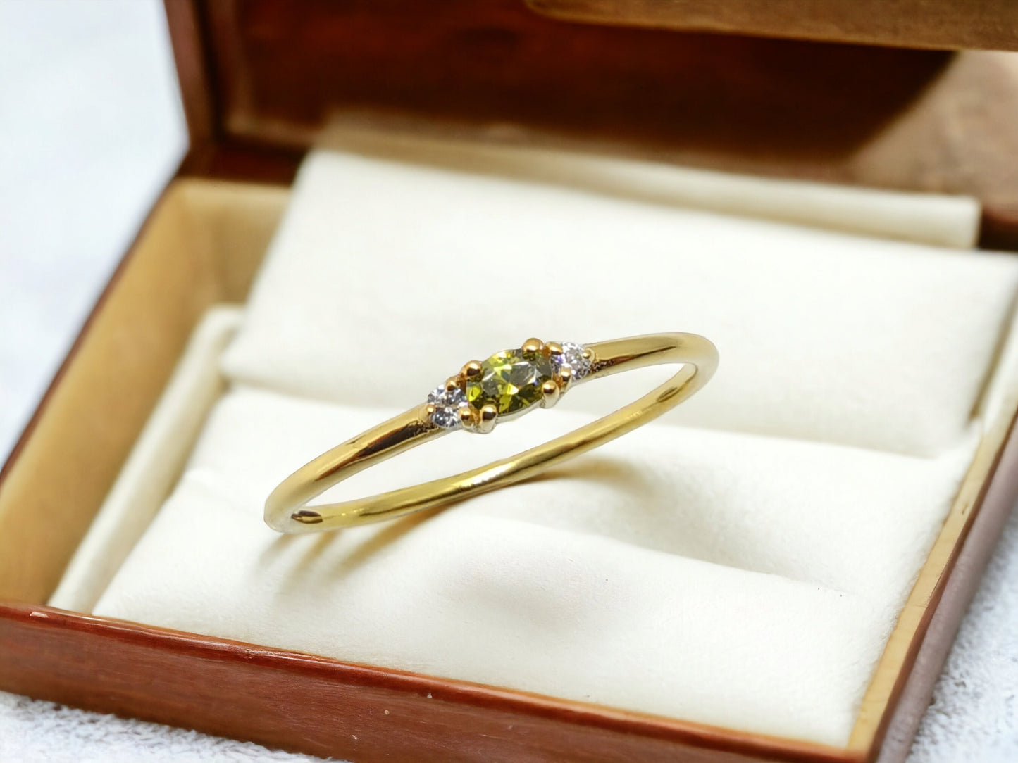 Minimal Birthstone Ring – 14K Gold Custom Sapphire Ring | Everyday Dainty Jewelry | Mother’s Day Gift