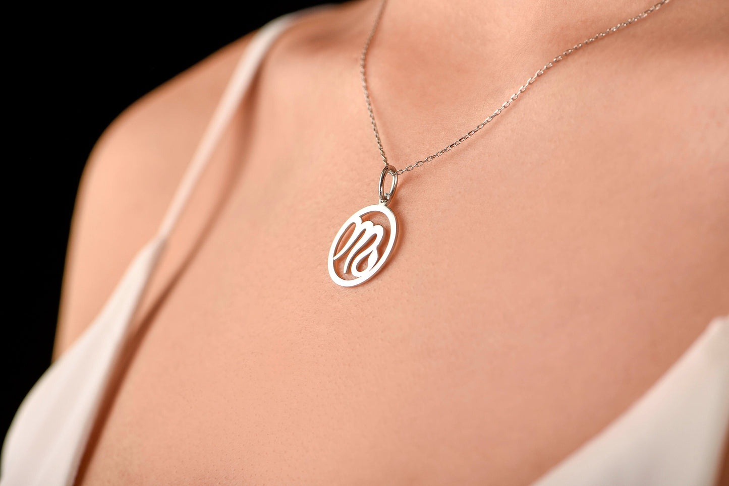Solid Gold Unique Scorpio Zodiac Necklace,Handcrafted Solid Gold Pendant,Astrology Lover Necklace,Birthday Gift Necklace,Christmas Gift