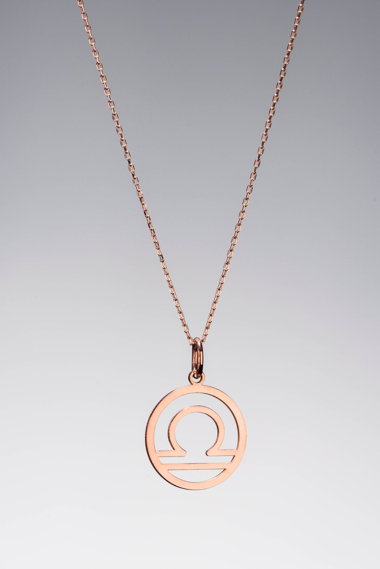 14K Solid Gold Libra Necklace ,Personalized Astrology Pendant for Balance and Harmony,Christmas Gift Necklace,X-mas Gift Necklace