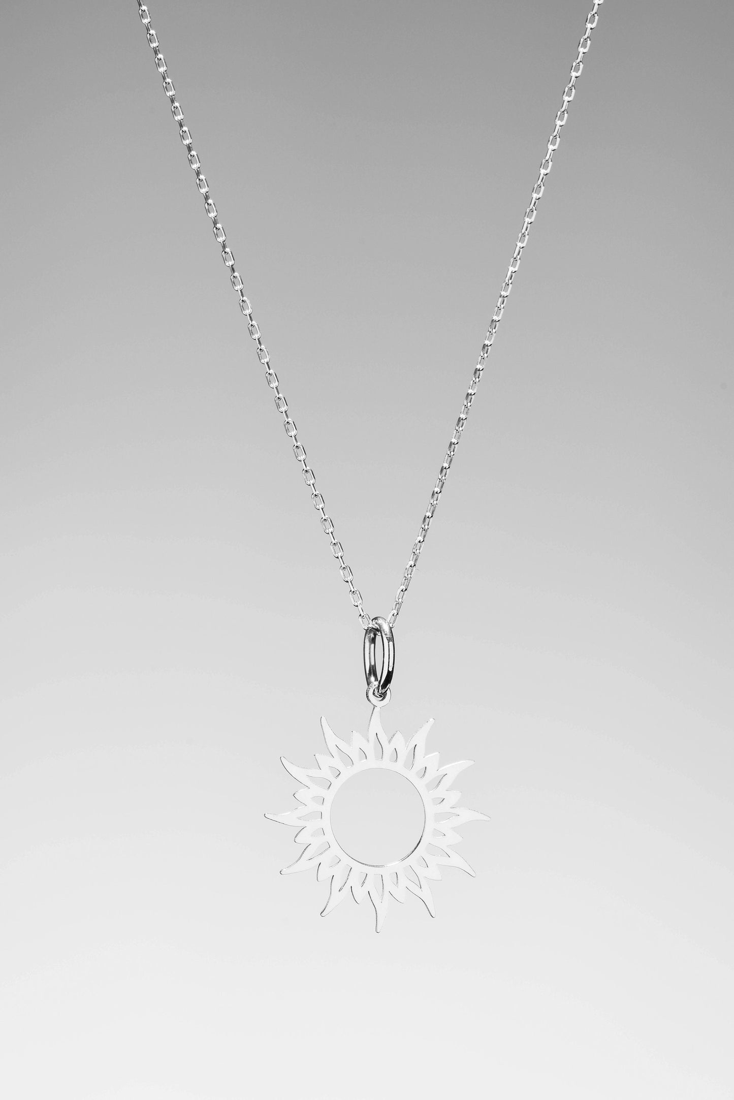 Sun Symbol Necklace / 14K Yellow Gold Sun Necklace/Planet Symbols Charm Pendant/Sun Symbol Charm/Christmas Gift Necklace/X-mas Gift Necklace