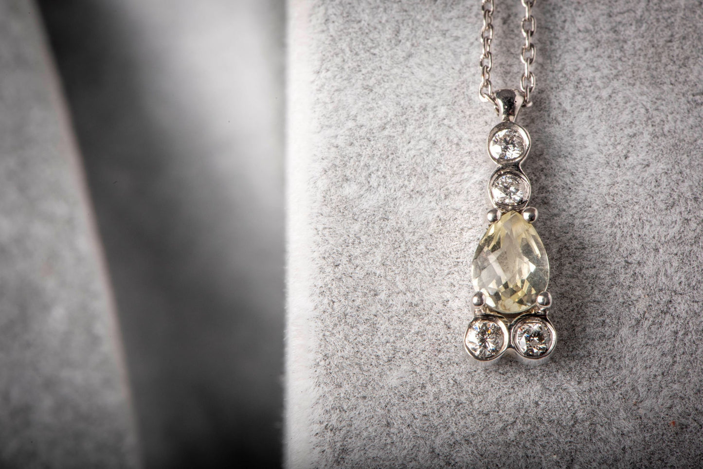 14K Yellow Tourmaline Diamond Necklace, Design Gold Yellow Tourmaline Necklace, Wedding Anniversary Gift Necklace,Christmas Gift Necklace