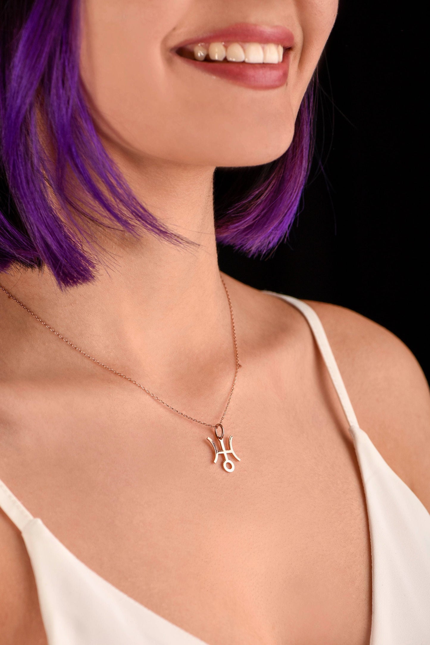 14K Solid Gold Uranus Necklace/ Solid Gold Uranus Necklace / Planet Charm Lucky Necklace/Gold Planet Charm Necklace,Christmas Gift Necklace