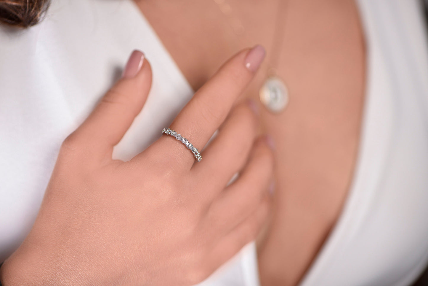 Marquise Diamond Ring,Engagement Gift Ring,Cluster Marquise Diamond Wedding Band,Christmas Gift Ring,X-mas Gift Ring,Gift For MOM