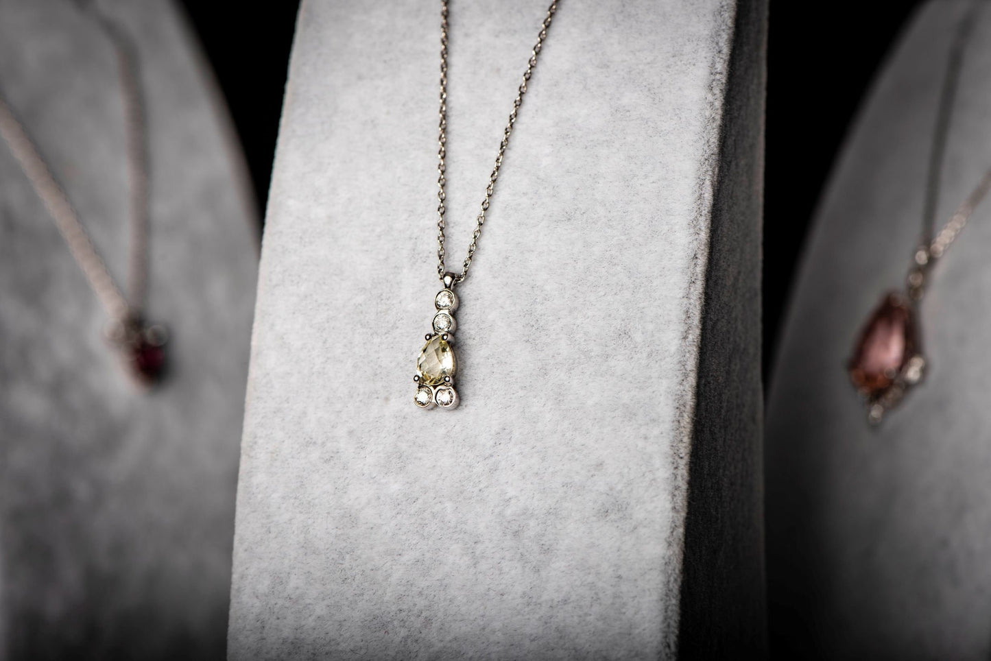 14K Yellow Tourmaline Diamond Necklace, Design Gold Yellow Tourmaline Necklace, Wedding Anniversary Gift Necklace,Christmas Gift Necklace