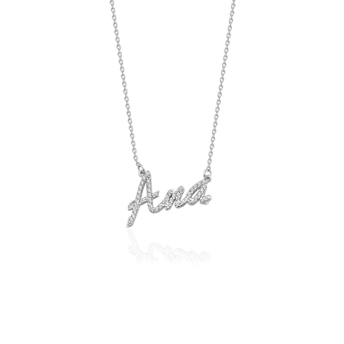 14K Solid Gold Name Necklace/Gold Name Necklace/Diamond Name Necklace/Gold Name Necklace/Personalized Name Necklace/Gift for Love