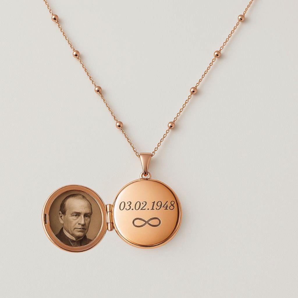 Engravable Ashes & Photo Locket Necklace • Memorial Urn Pendant • Personalized Keepsake Jewelry Gift • 925 Silver • Custom Grave Locket