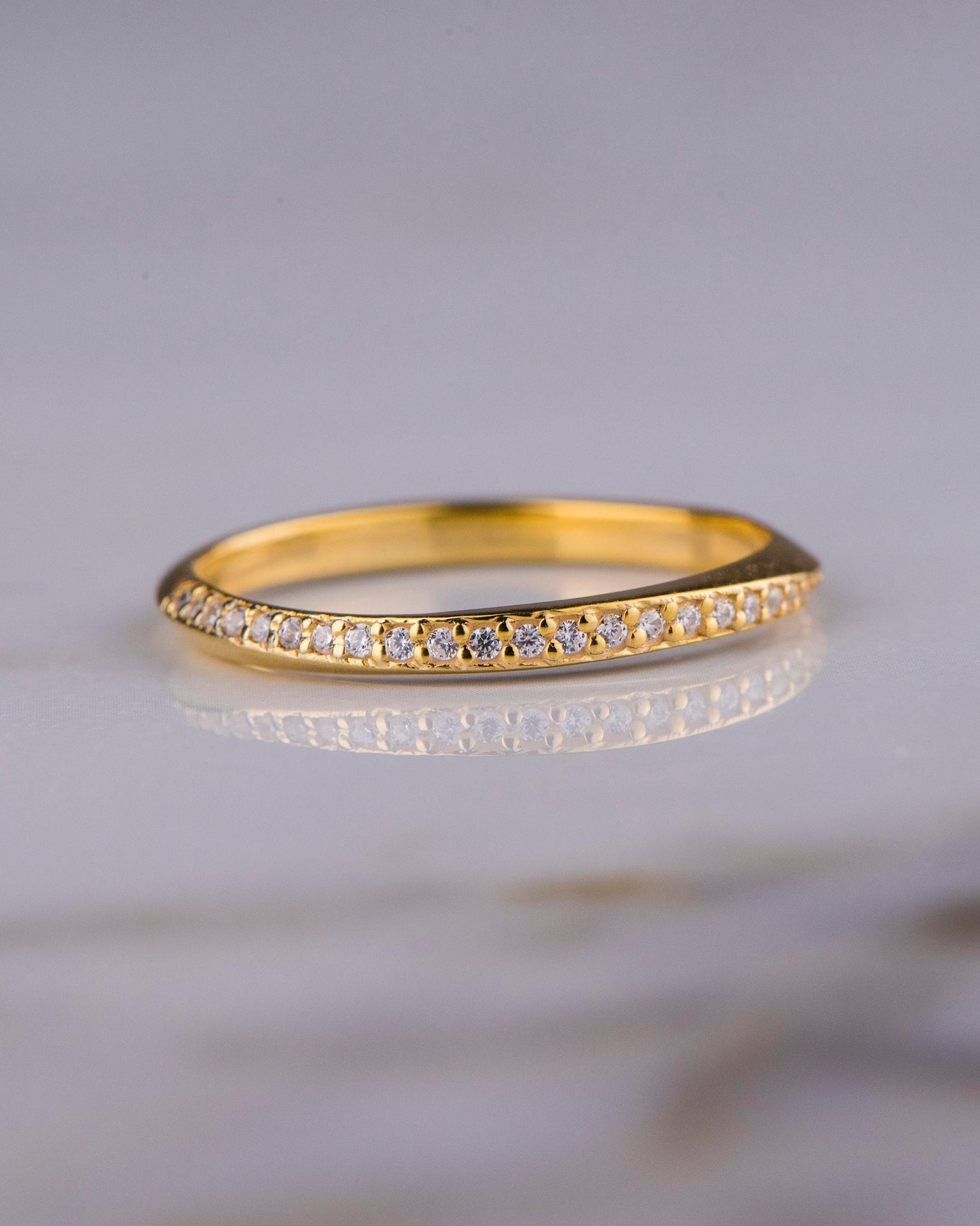 14K Solid Gold Diamond Ring, Wedding Band Ring, Half Eternity Diamond Engagement Ring,Gift For Her,Engagement Gift Ring, Gift For Mom
