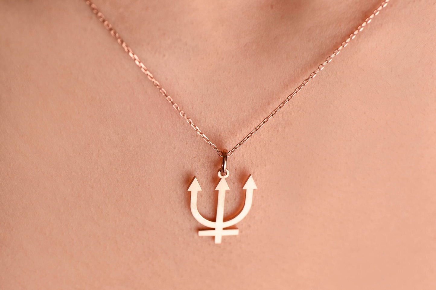 Neptune Necklace / Gold Neptune Necklace/ Planet Necklace/ Love Health Necklace/Astrological Necklace/Handmade Necklace/Christmas Gift Ring