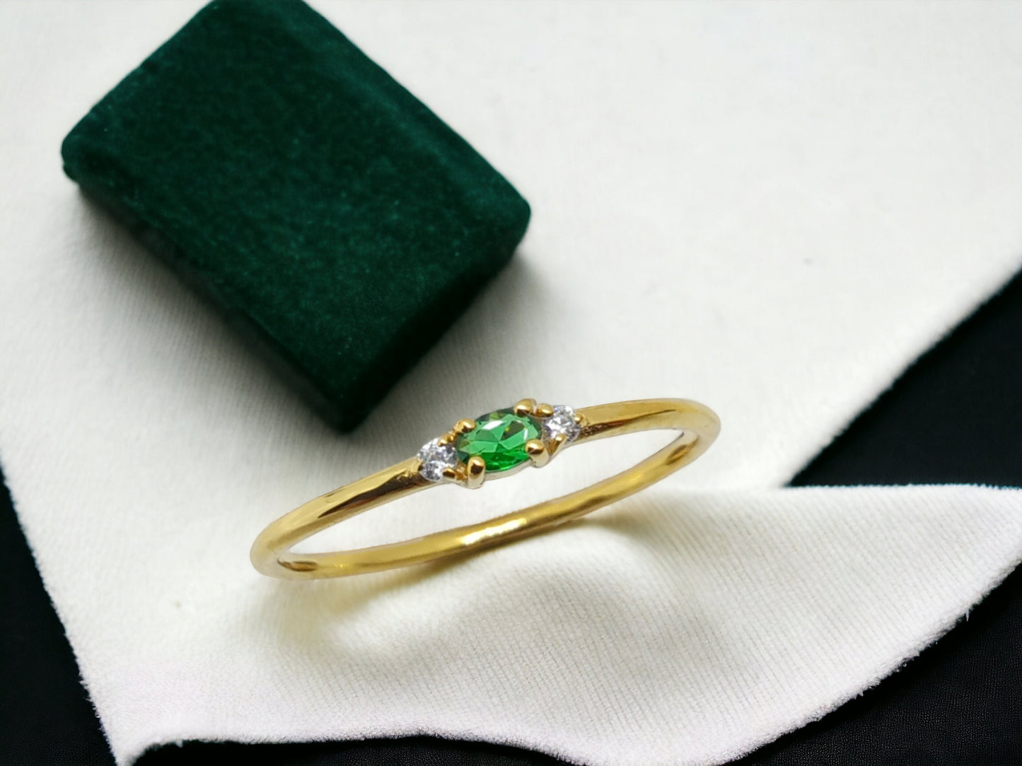 Minimal Birthstone Ring – 14K Gold Custom Sapphire Ring | Everyday Dainty Jewelry | Mother’s Day Gift