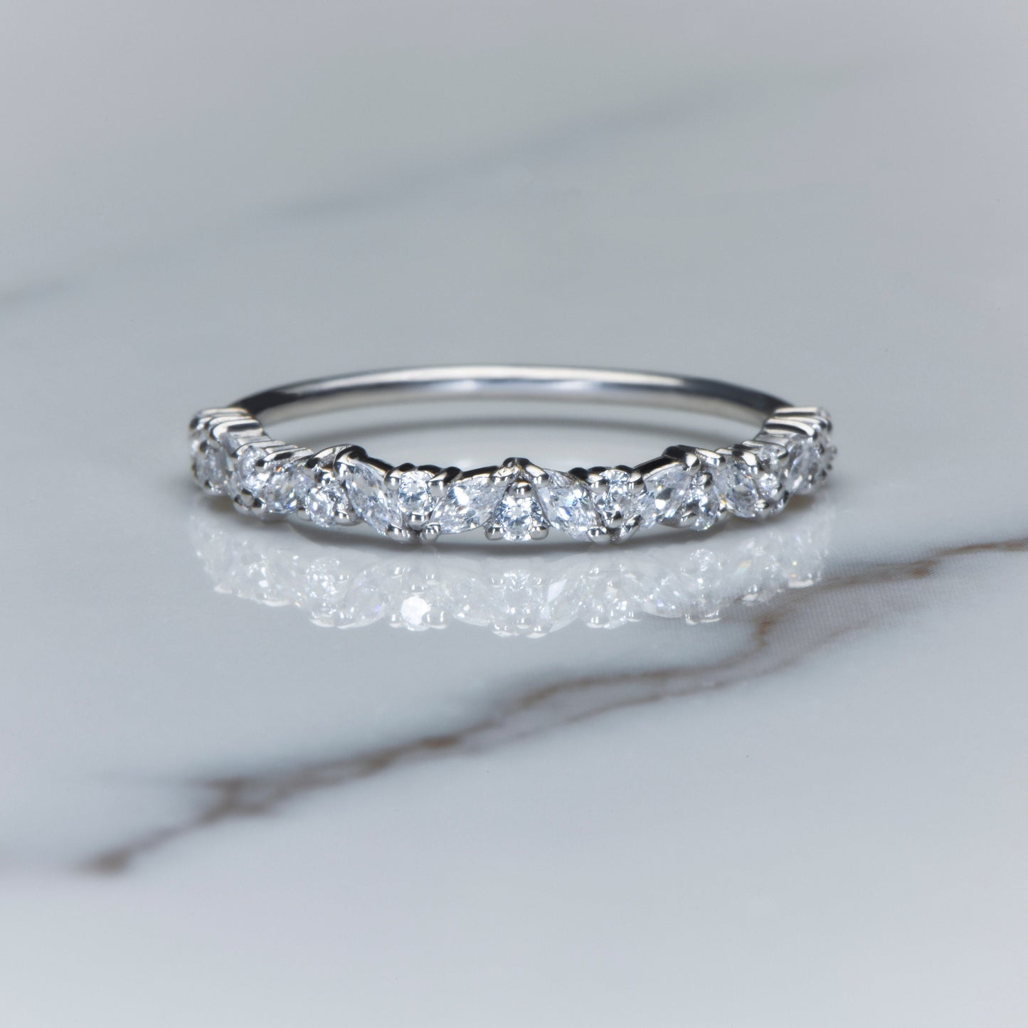 Marquise Diamond Ring,Engagement Gift Ring,Cluster Marquise Diamond Wedding Band,Christmas Gift Ring,X-mas Gift Ring,Gift For MOM