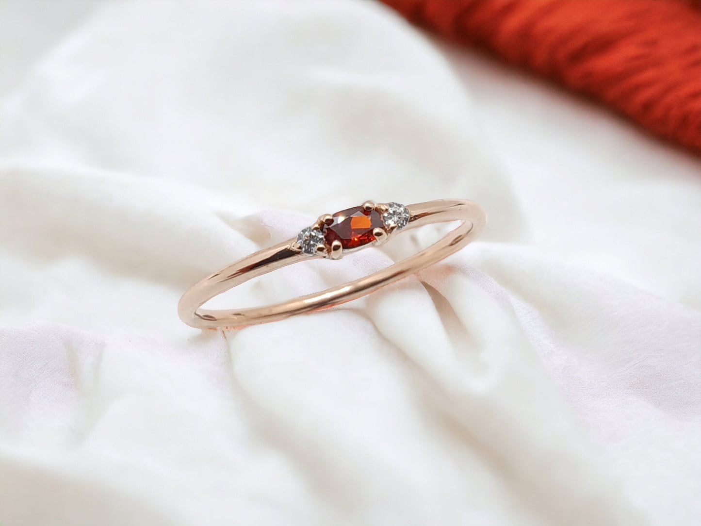 Minimal Birthstone Ring – 14K Gold Custom Sapphire Ring | Everyday Dainty Jewelry | Mother’s Day Gift