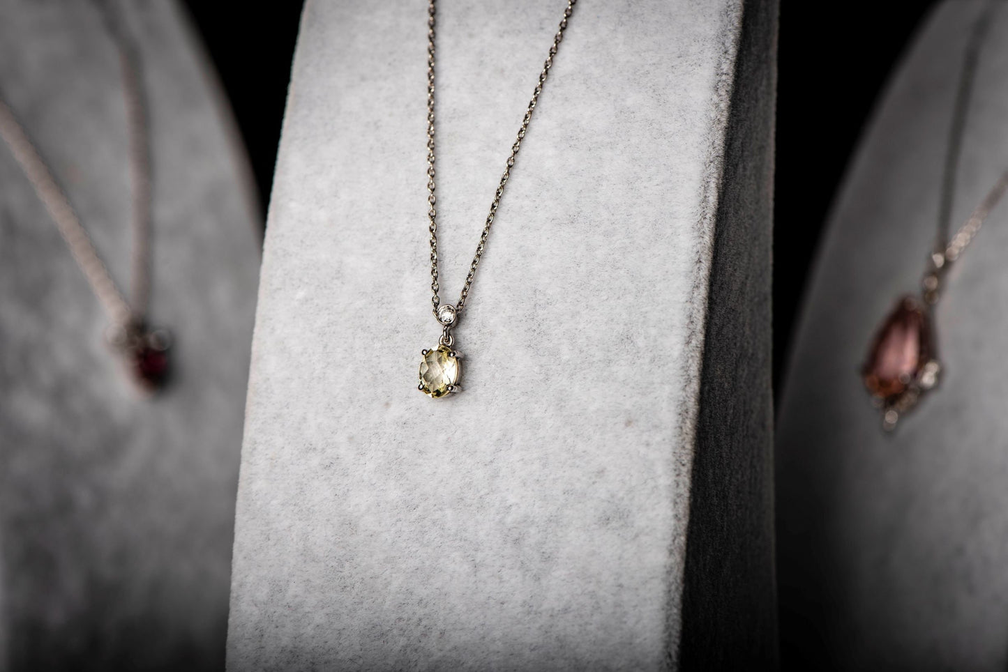 14K Gold Diamond Tourmaline Necklace/Chain Elegant Anniversary Gift/Personalized Birthstone Gift Necklace/Valentine’s Day Gift,Gift for love