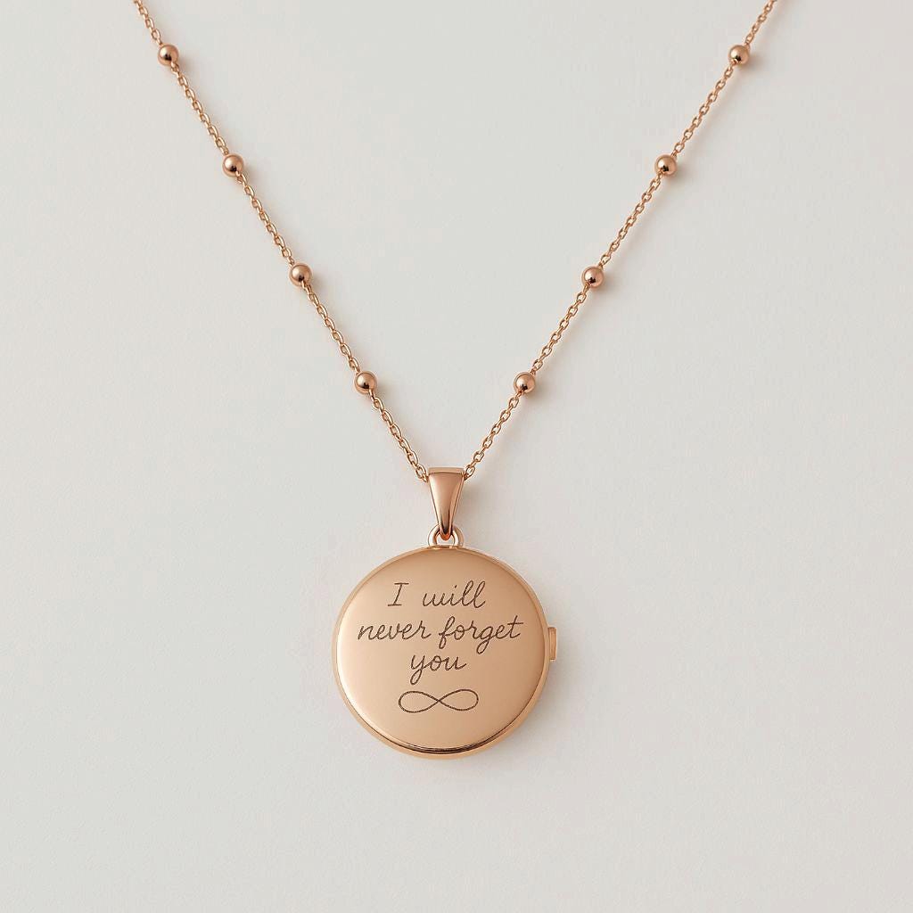 Engravable Ashes & Photo Locket Necklace • Memorial Urn Pendant • Personalized Keepsake Jewelry Gift • 925 Silver • Custom Grave Locket