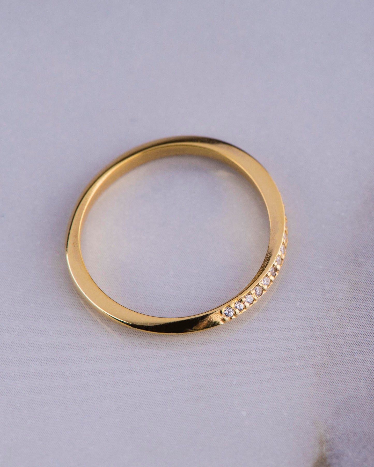 14K Solid Gold Diamond Ring, Wedding Band Ring, Half Eternity Diamond Engagement Ring,Gift For Her,Engagement Gift Ring, Gift For Mom