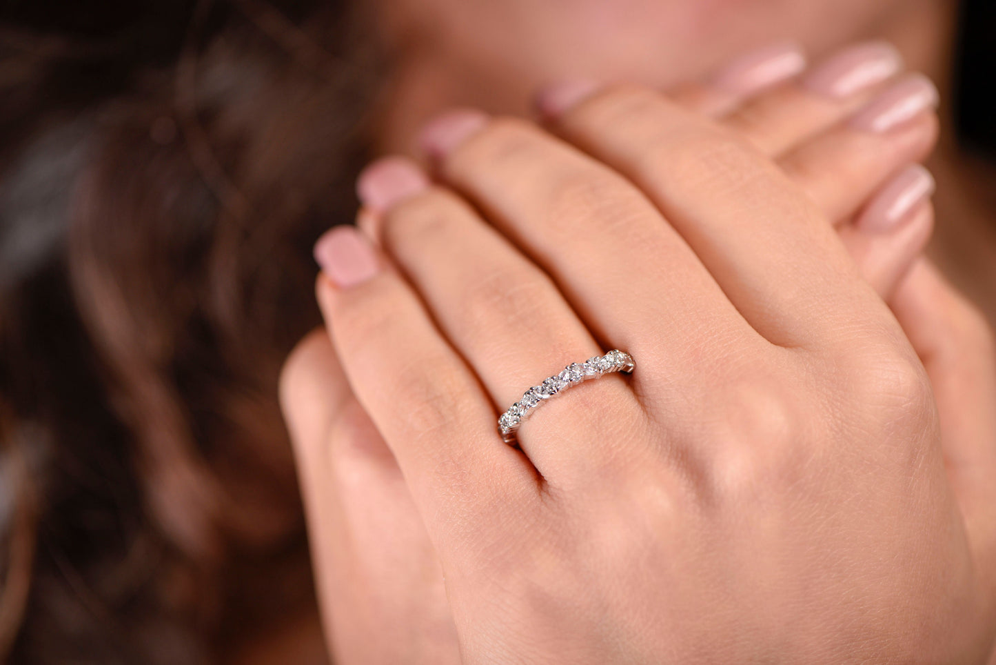 Marquise Diamond Ring,Engagement Gift Ring,Cluster Marquise Diamond Wedding Band,Christmas Gift Ring,X-mas Gift Ring,Gift For MOM