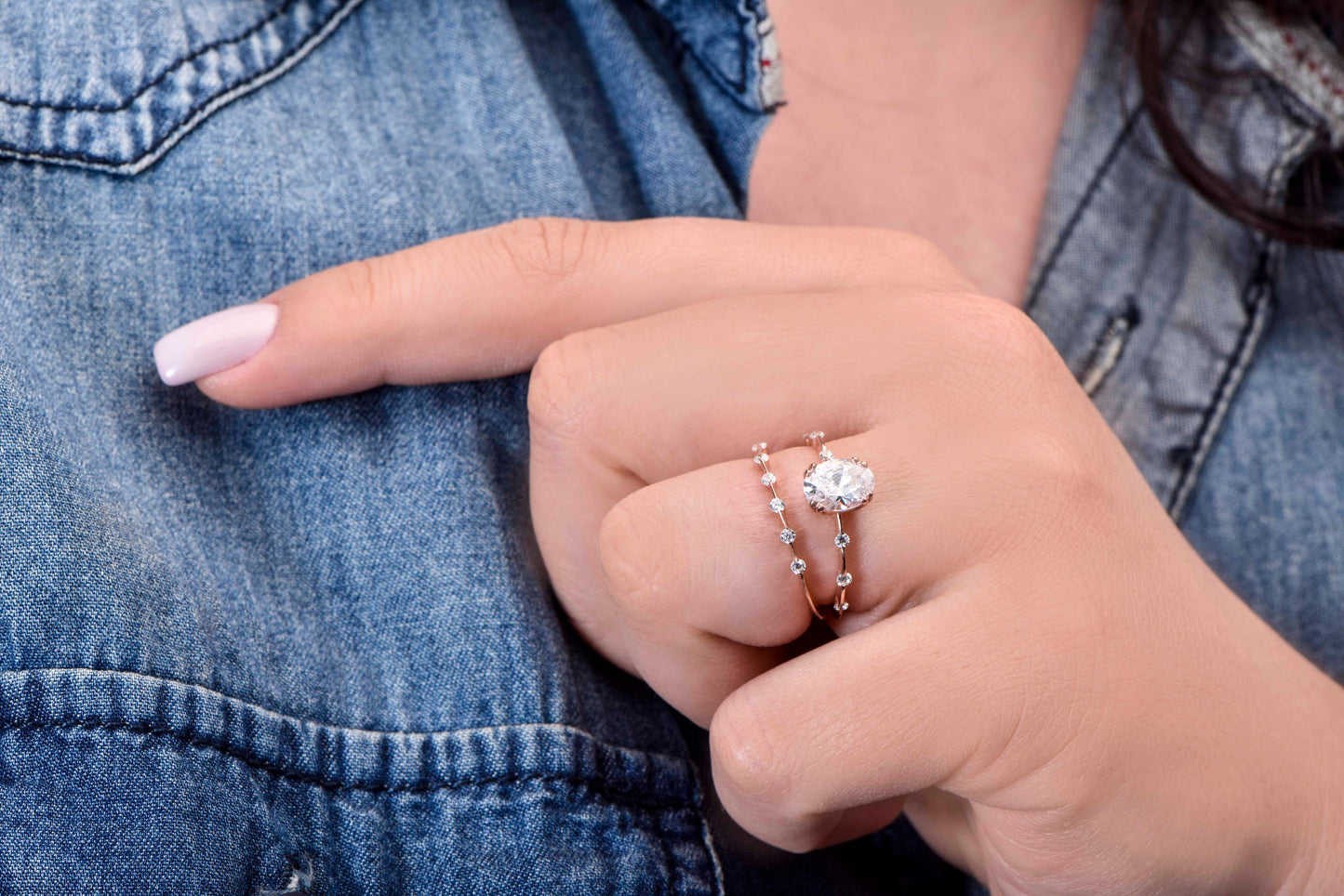 14K Solid Gold 7 Stone Diamond Ring, Minimal Diamond Ring, Rolled Stone Diamond Ring,Marriage Proposal Ring, Gift For Mom