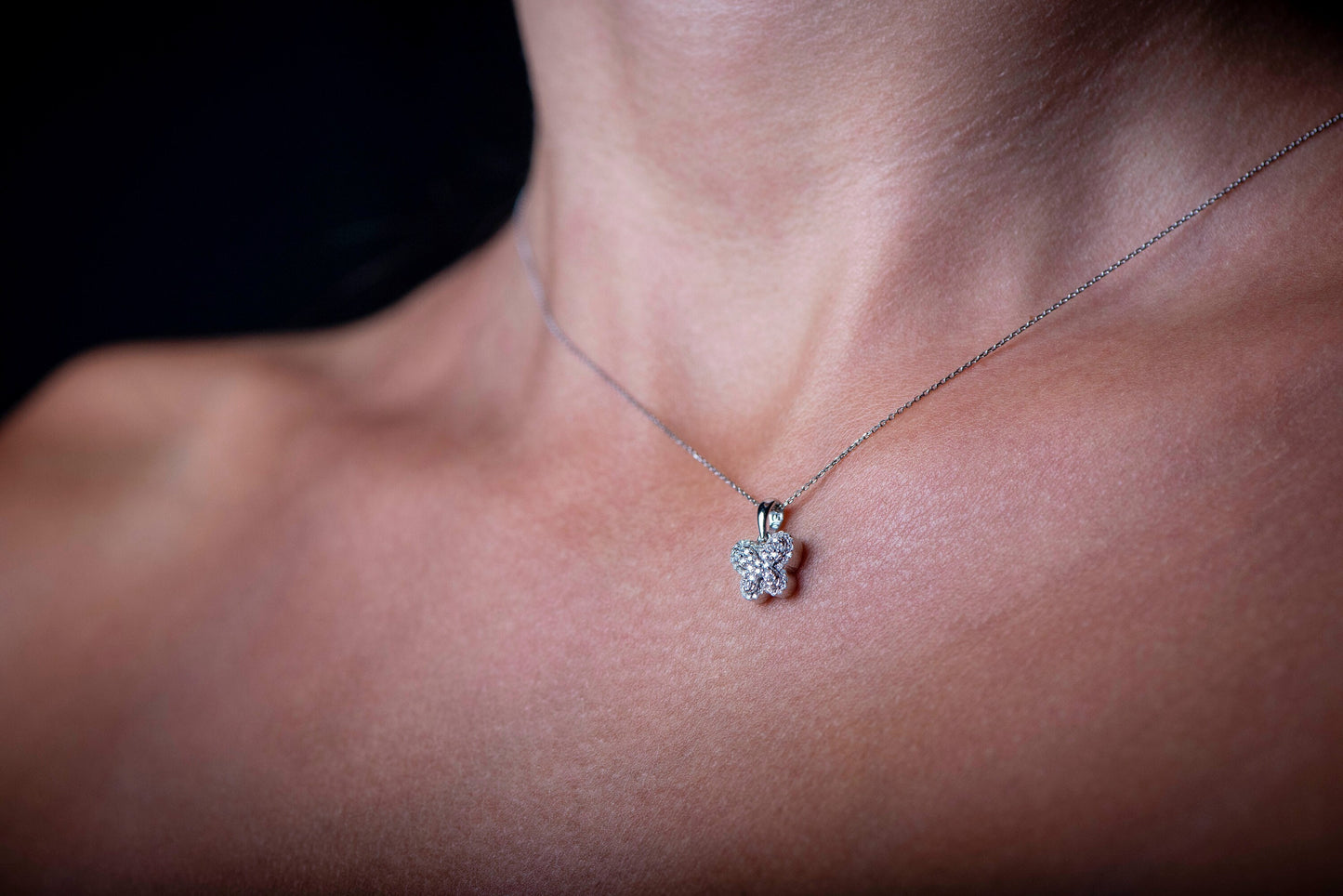 14K Solid Gold Diamond Butterfly Necklace,Gold Butterfly Necklace,Animal Lover Necklace,Fine Elegant Butterfly Necklace,Valentine’s Day Gift