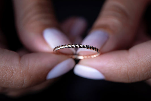 Vintage Inspired Fine Twist  Rose Gold Ring,Statement Piece for All Occasions,Thin Peg Ring,Gold Peg Ring, Gift For Mom