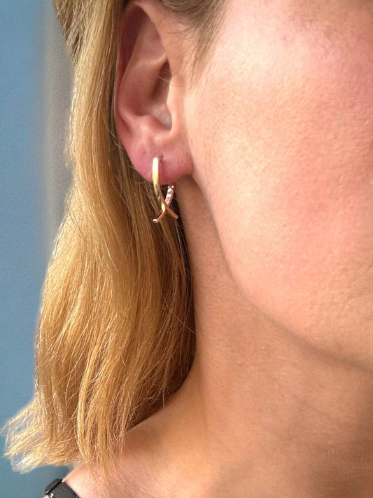 Solid Gold Ichthys Earrings,Gold Ichthys Earrings,Christian Symbol Fish Earrings,Minimal Gold Fish Earrings,Christmas Gift Earrings