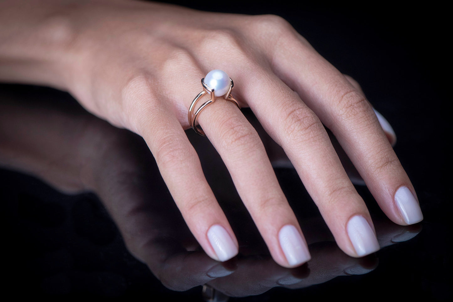 Classic Pearl Ring in 14k Gold – Statement Minimalist Design for Anniversary or Mother’s Day Gift