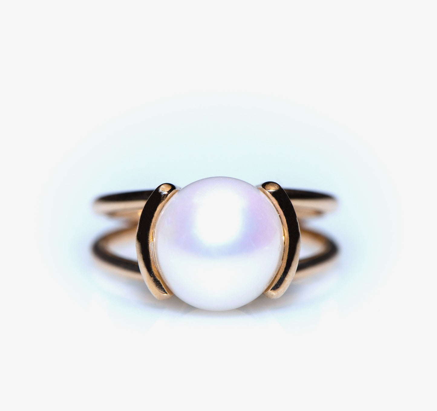 Classic Pearl Ring in 14k Gold – Statement Minimalist Design for Anniversary or Mother’s Day Gift