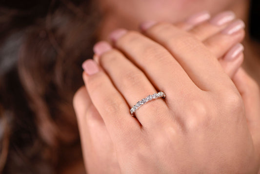 Marquise Diamond Ring,Engagement Gift Ring,Cluster Marquise Diamond Wedding Band,Christmas Gift Ring,X-mas Gift Ring,Gift For MOM