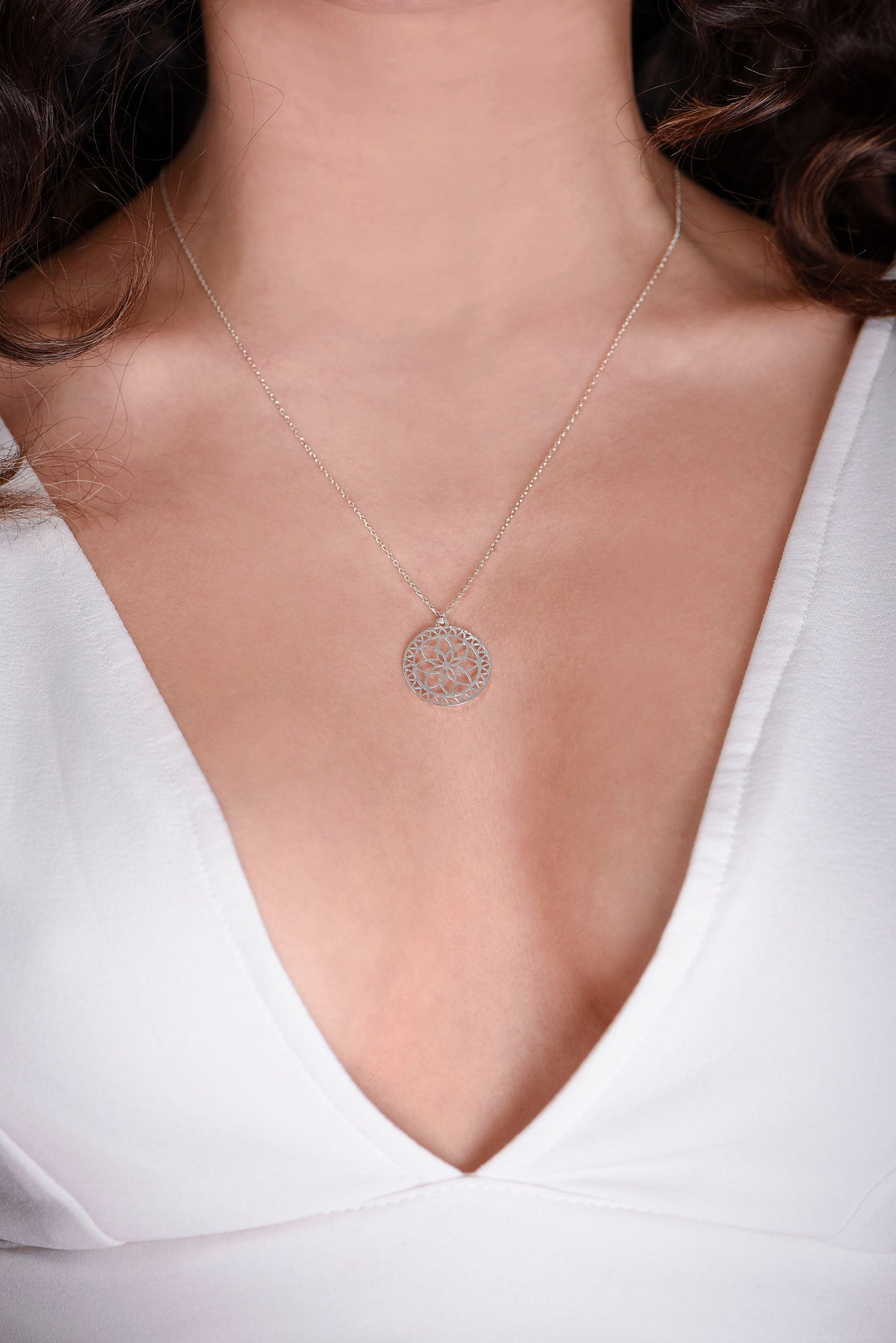 Flower of Life Necklace,Vitality and Success Necklace,Minimal Thin Necklace,Flower Lover Necklace,Birthday Gift Necklace,Christmas Gift